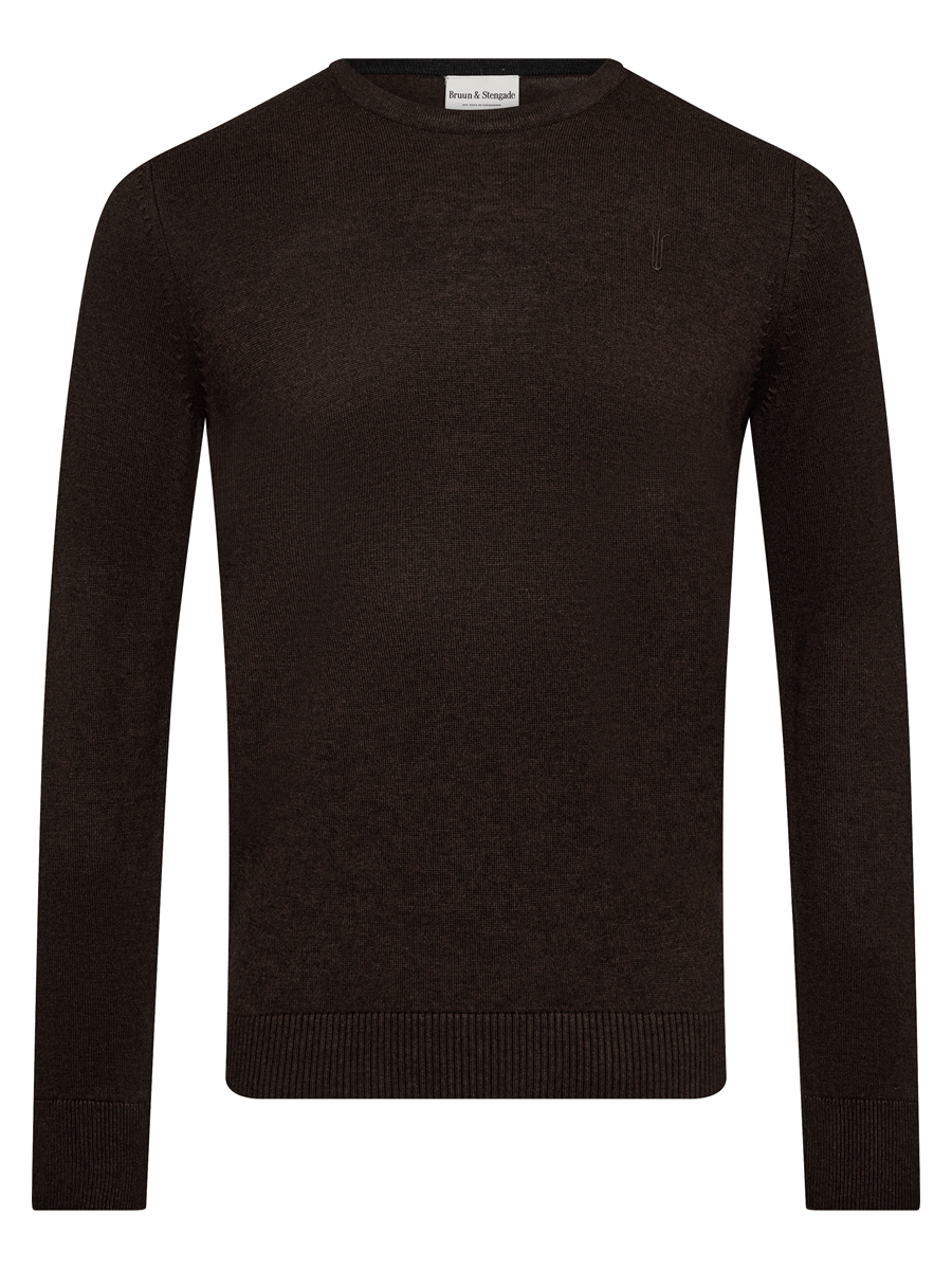 Bruun & Stengade Strik & Sweat 2502-04001-dark-brown_S - Bygholm Menswear